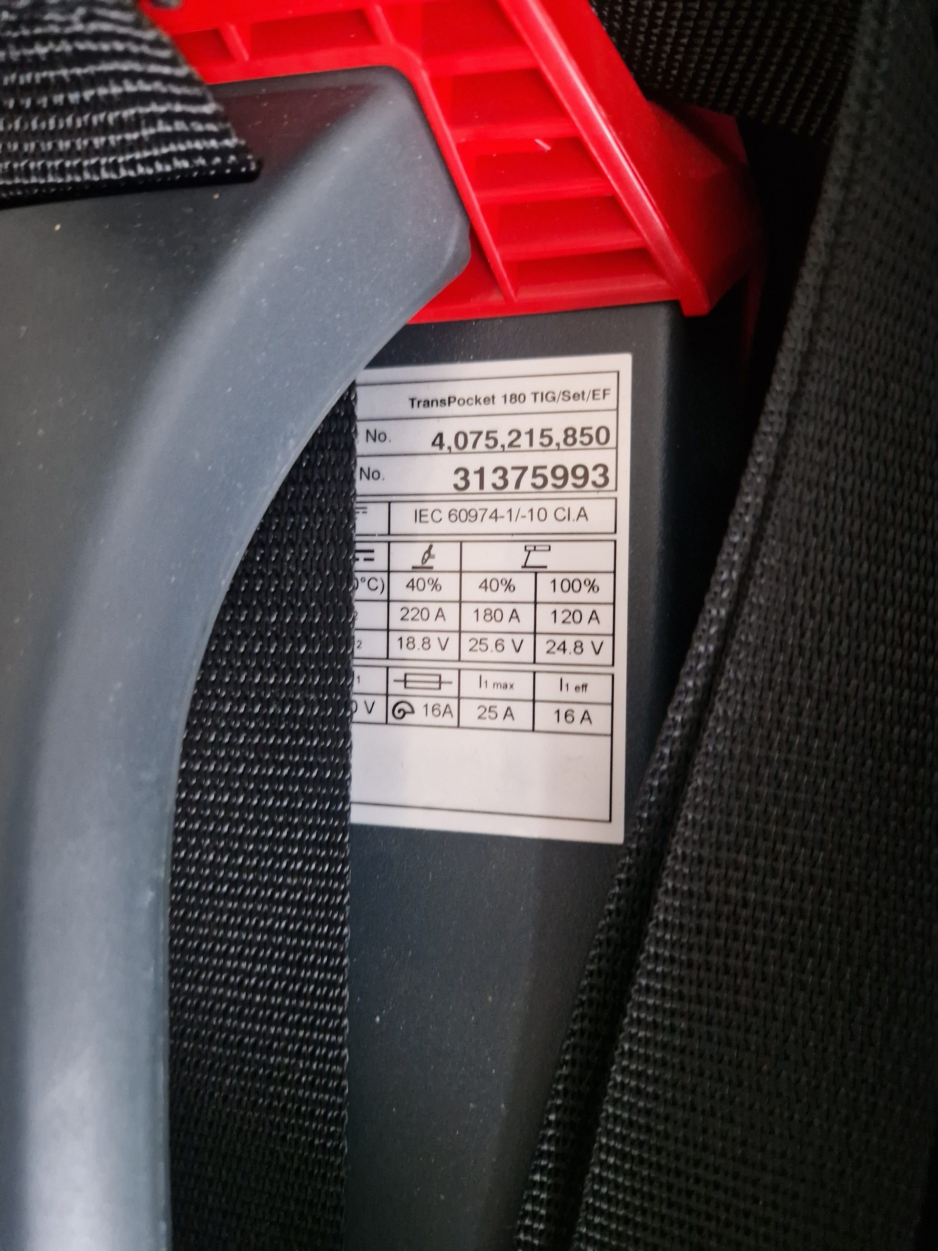 TransPocket 180TIG/EF Vorteilspaket - Ser.No. 31375993