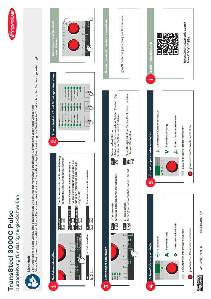 Kurzanleitung - TransSteel 3000c Pulse