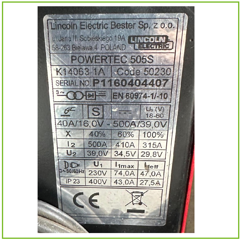 Lincoln Electric Powertec 505S – Bild 3